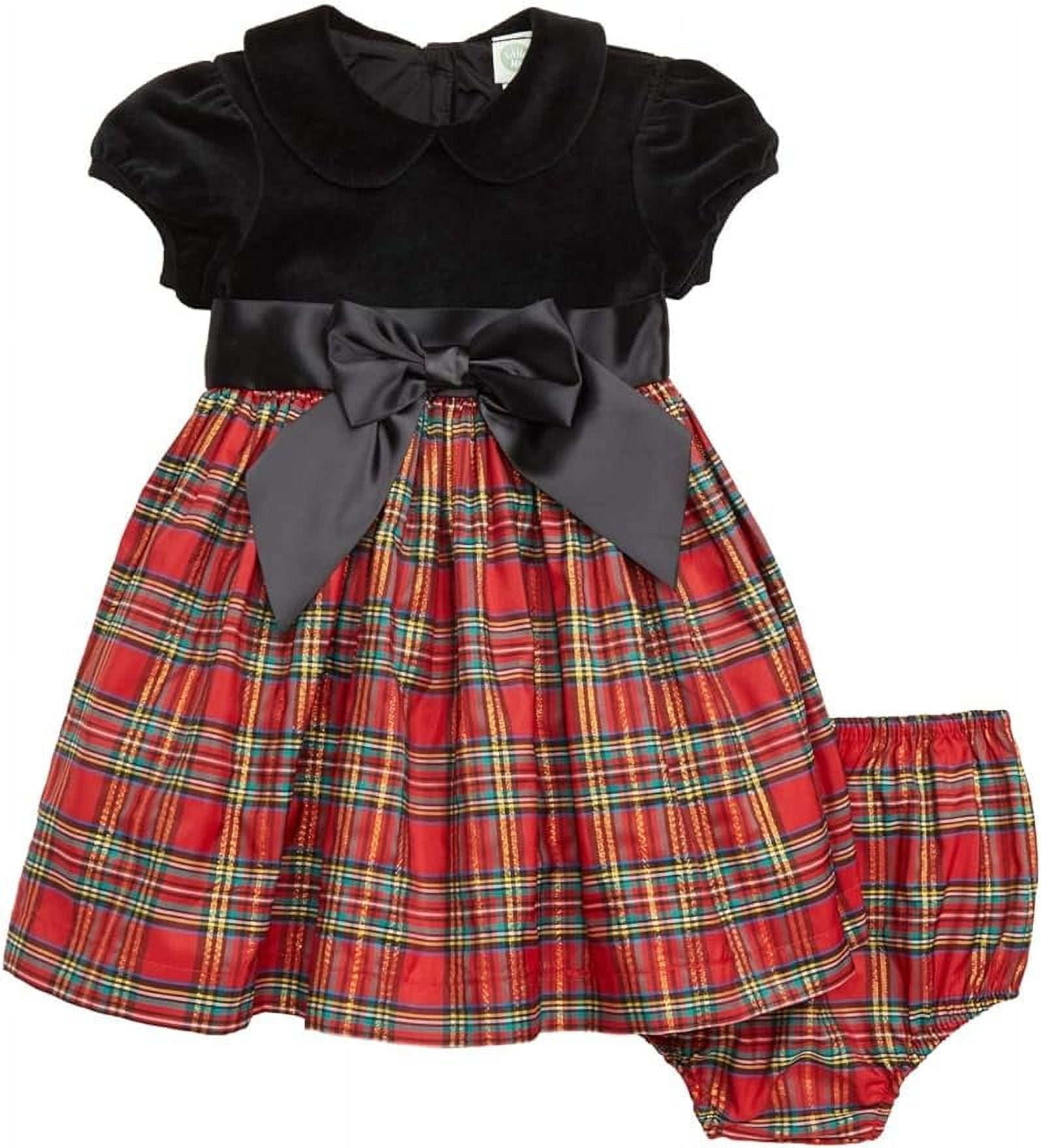 Little Me Red Plaid Fit & Flare Holiday Dress & Bloomers, 24 Months -  Walmart.com