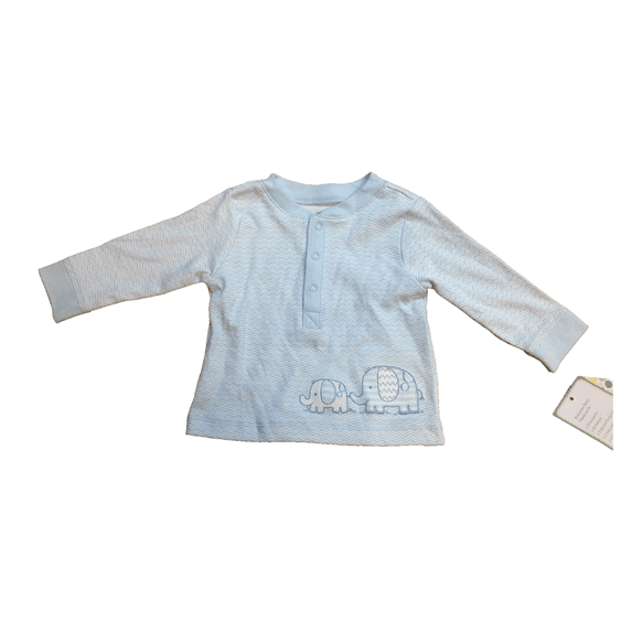 Little Me Unisex Baby T-shirt, Blue/White, Size 6M
