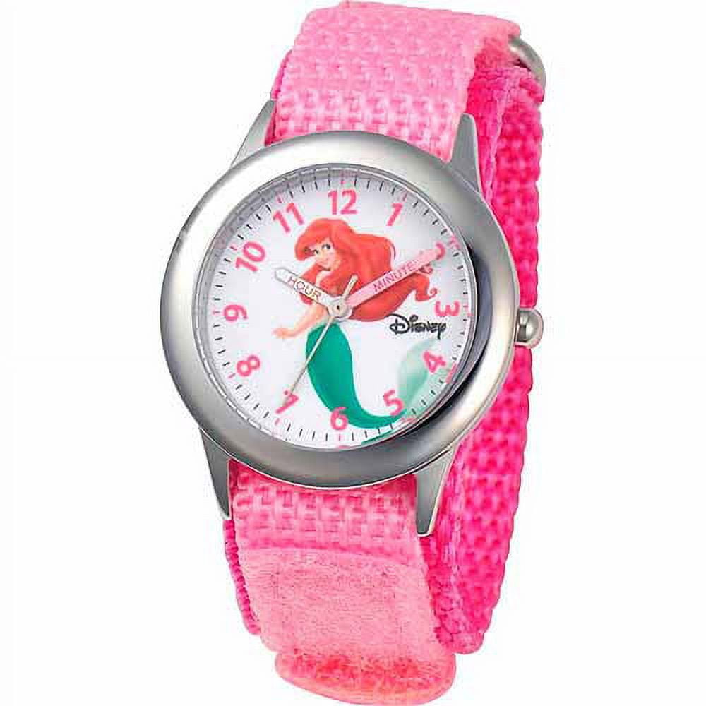 Little Mermaid Ariel Girls Stainless Steel Watch Pink Strap