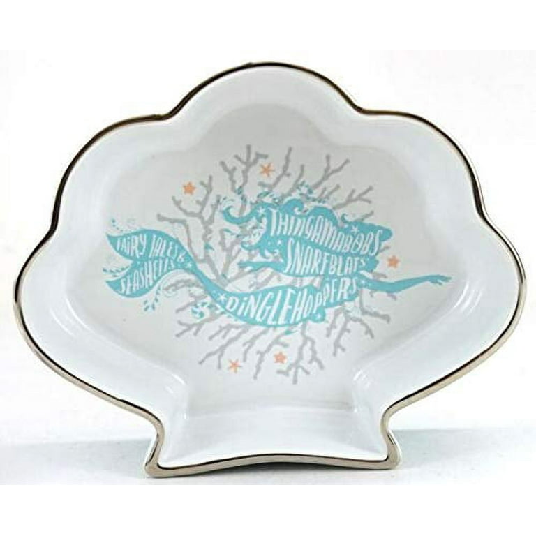 Little Mermaid Ariel Shell Ceramic Jewelry Trinket Porcelain Keepsake Box 