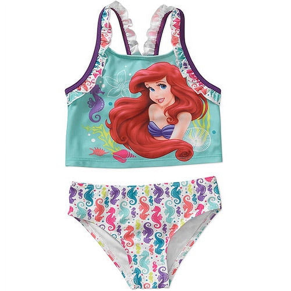 Little Mermaid Baby Toddler Girl Ariel Two Piece Swimsuit - Walmart.com