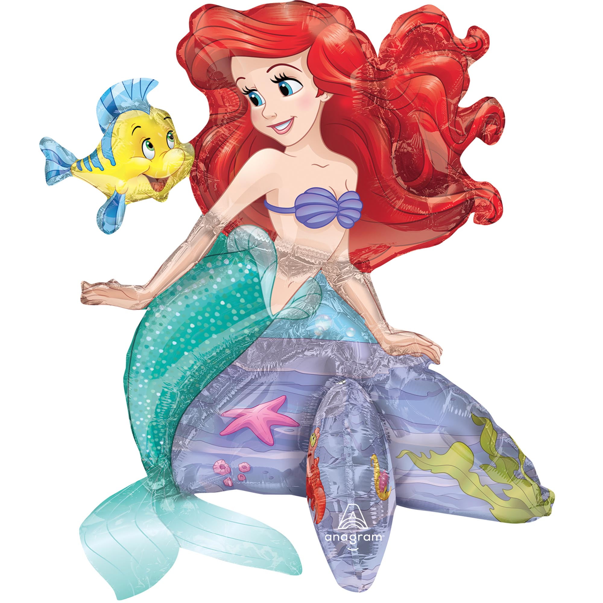 ANAGRAM Little Mermaid Centerpiece Balloon Inflate with Air 20" Tall