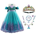 thumbnail image 1 of Princess Costume Dress for Girls Kids Birthday Party Halloween Cosplay Costumes 3-10 Years, 1 of 7