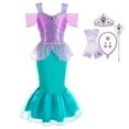 thumbnail image 1 of Little Mermaid Costume Ariel Dress for Grils Birthday Party Halloween Cosplay Costumes 3-8Years, 1 of 7