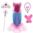 thumbnail image 1 of Mermaid Costume Princess Dress for Toddler Grils Birthday Party Size 6-7 (K63,140CM), 1 of 8