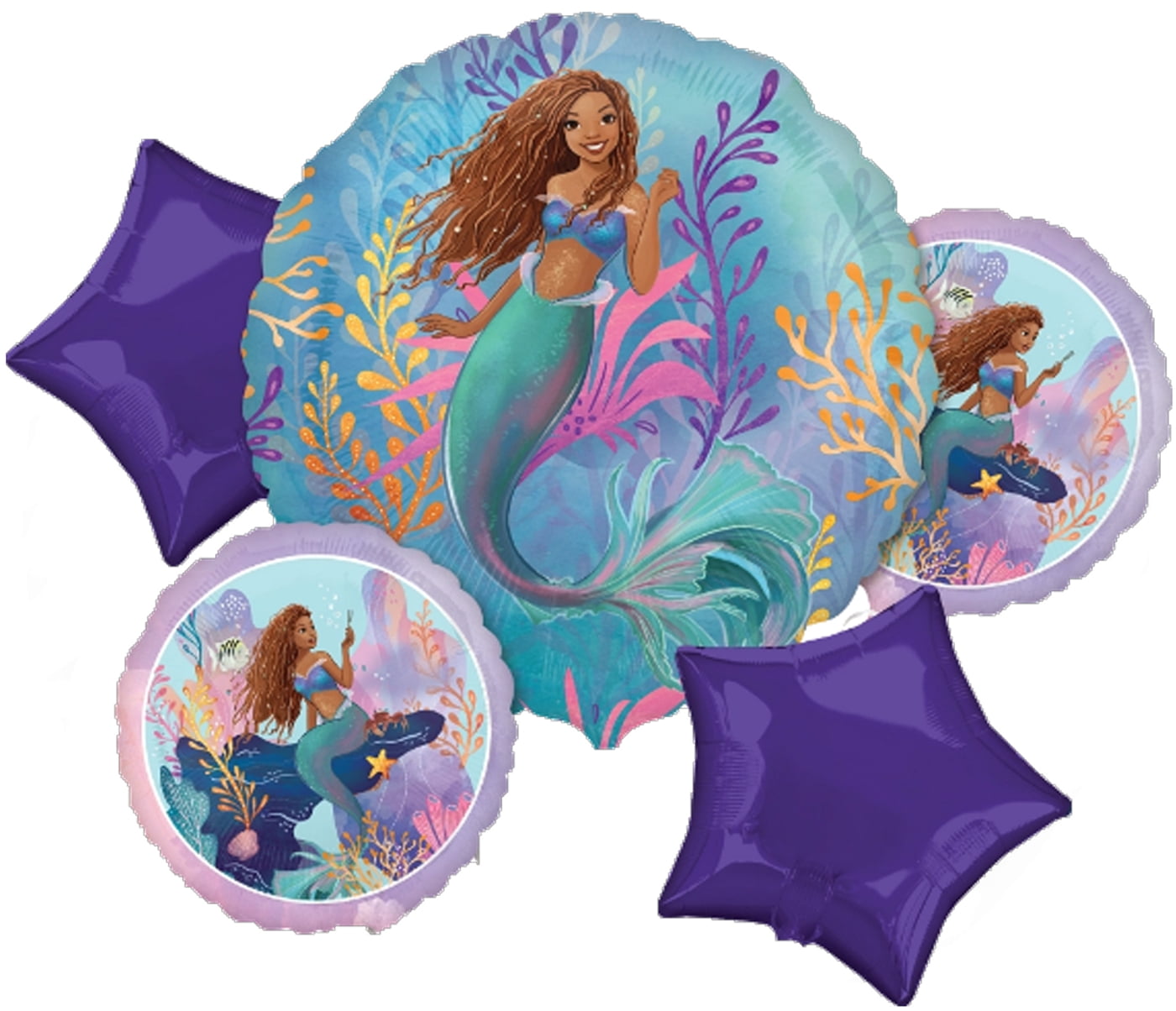 Little Mermaid Live Active Bouquet Bouquet (5 piece) - Party Supplies Decorations
