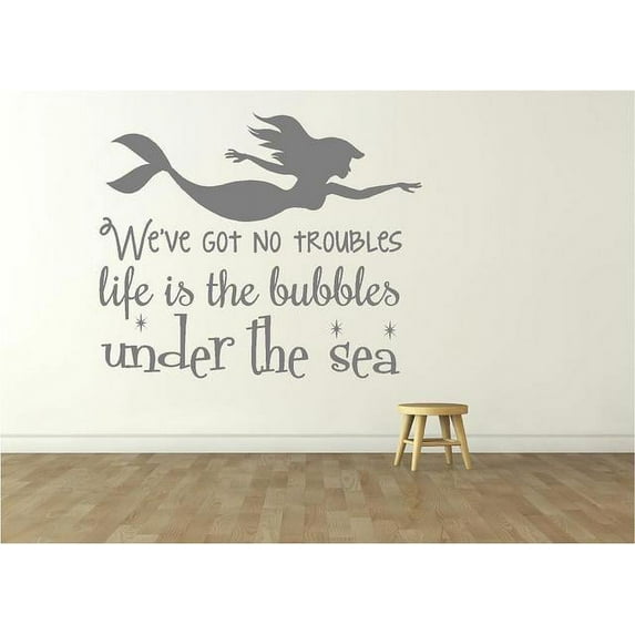 Little Mermaid Movie Decor - Vinyl Wall Decal - Kid's Bedroom Decoration | 20"x20"
