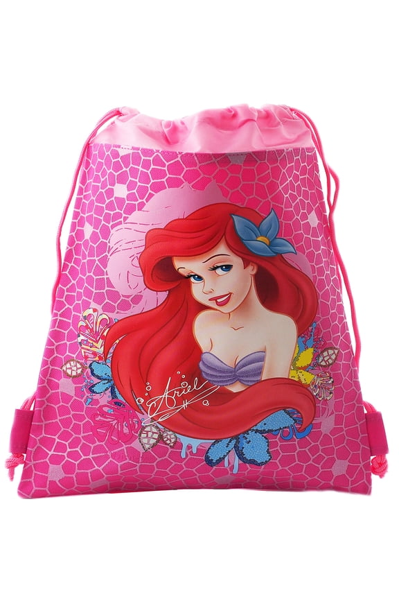 Little Mermaid Pink Drawstring Bag For Multi Purposes Use