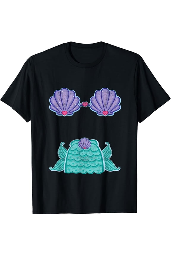 Little Mermaid Seashell Costume Sea Shell T-Shirt