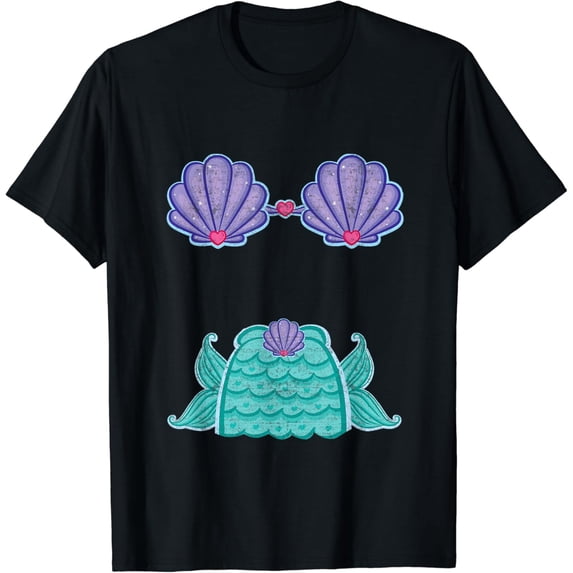 Little Mermaid Seashell Costume Sea Shell T-Shirt