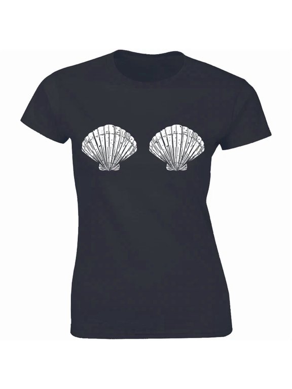 Little Mermaid Seashell Printed Shells Summer Graphic Design For Everyday Style Shirt, Size S-5XL
