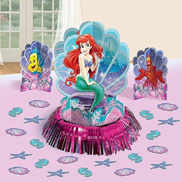 Ariel Little Mermaid Princess Theme Birthday Party Table Set Up