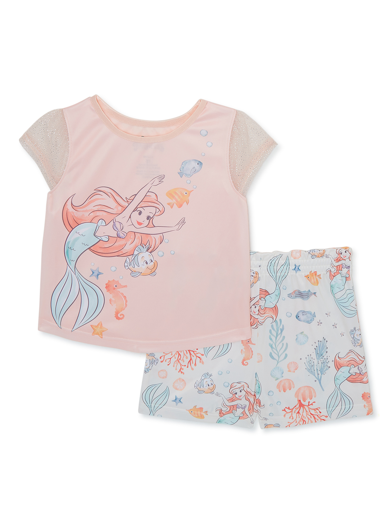 Little Mermaid Toddler Girl Pajama Set, 2Piece, Sizes 2T5T