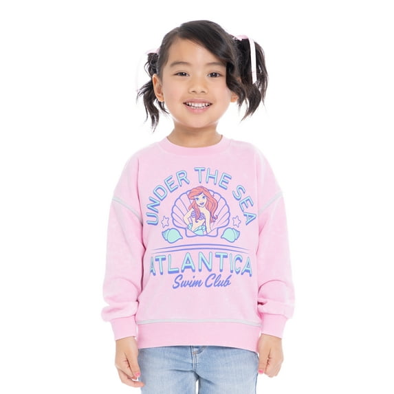 Little Mermaid Toddler Girls Ariel Graphic Sweatshirt, Sizes 12M-5T