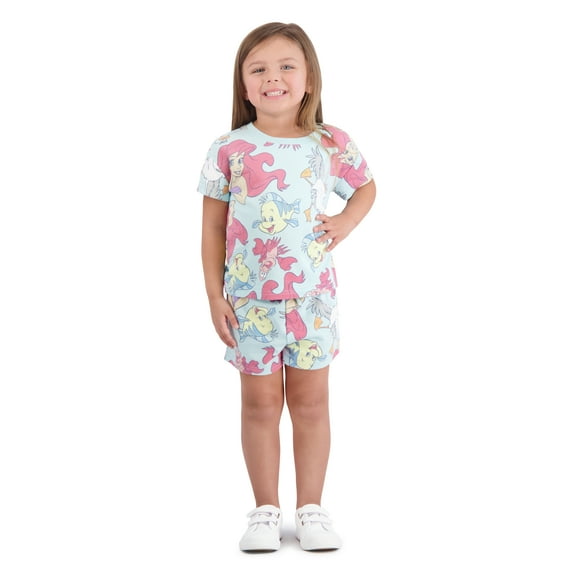 Little Mermaid Toddler Girls Short Set, Sizes 12 Months-5T