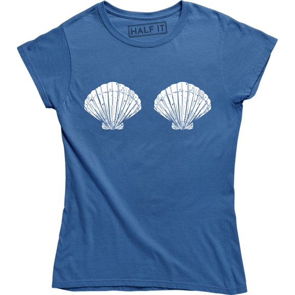 Little Mermaid Womens Seashell Printed Summer Shells Ladies Tee
