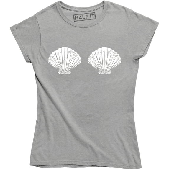 Little Mermaid Womens Seashell Printed Summer Shells Ladies Tee