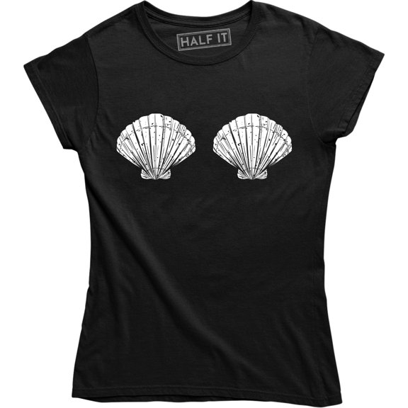 Little Mermaid Womens Seashell Printed Summer Shells Ladies Tee