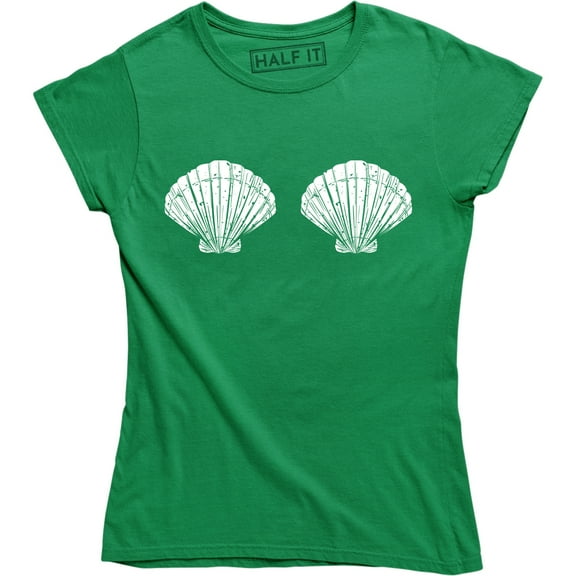 Little Mermaid Womens Seashell Printed Summer Shells Ladies Tee