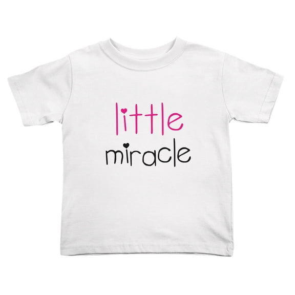 Little Miracle Funny Toddler T-Shirts for Boys Girls (White, Youth XL)