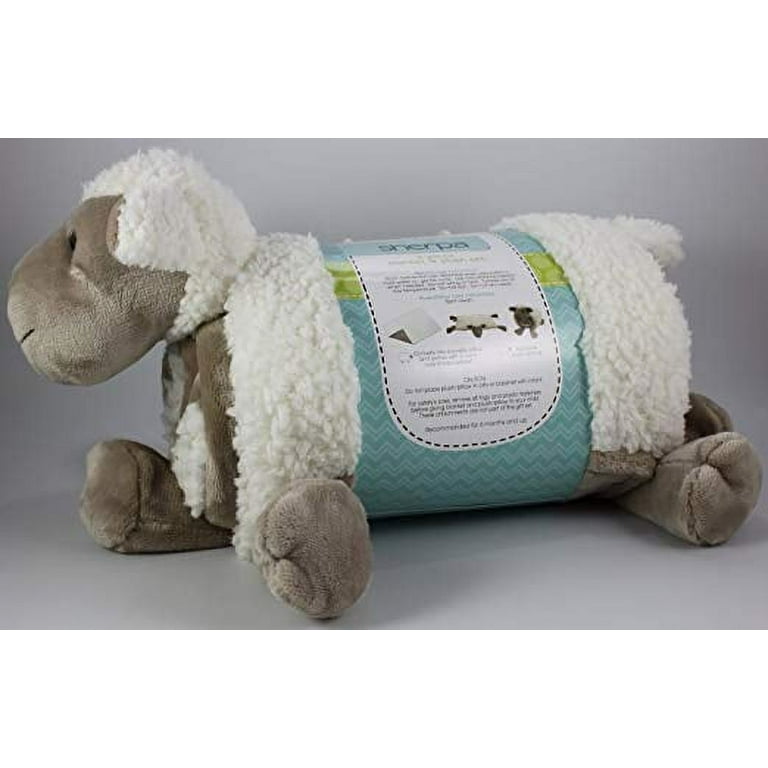 Little Miracles Sheep 2 Piece Blanket Pillow Set Snuggle Me Sherpa NEW