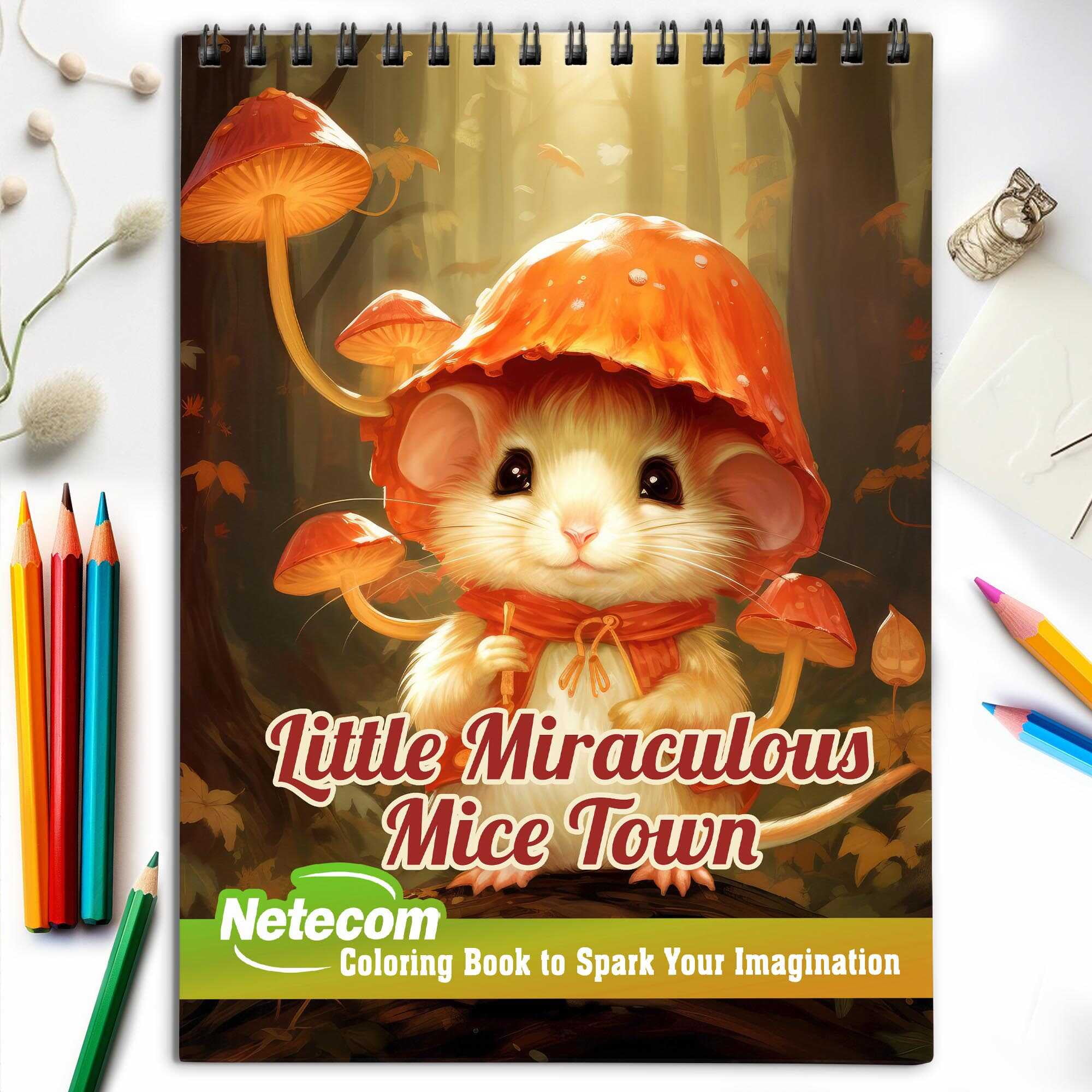 Little Miraculous Mice Town Spiral Bound Coloring Book, Unleash Your