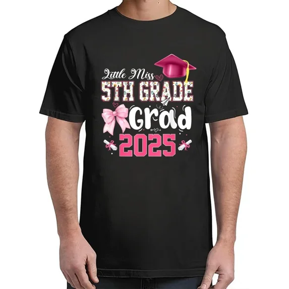 Little Miss 5th Grade Graduation Adult S-4XL T-Shirt