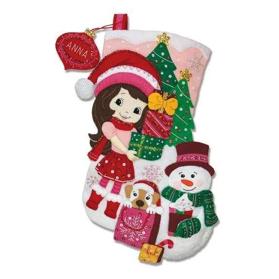 Little Miss Christmas Stocking Kit by MerryStockings