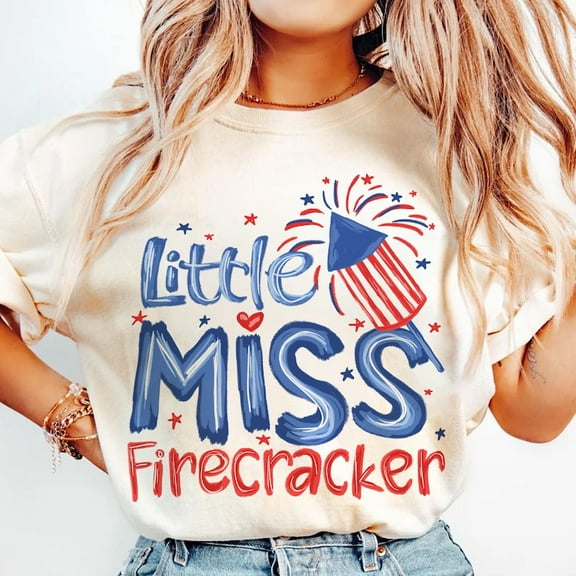 Little Miss Firecracker T-Shirt, 4th of July Kids Tee, Little Mister Firecracker Shirt, American Girl Boy Graphic Tee