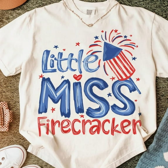 Little Miss Firecracker T-shirt, 4th July Tee, Little Mister Firecracker Shirt, American Girl Boy Shirt, Kid Shirt Shirt, American Girl TH300521