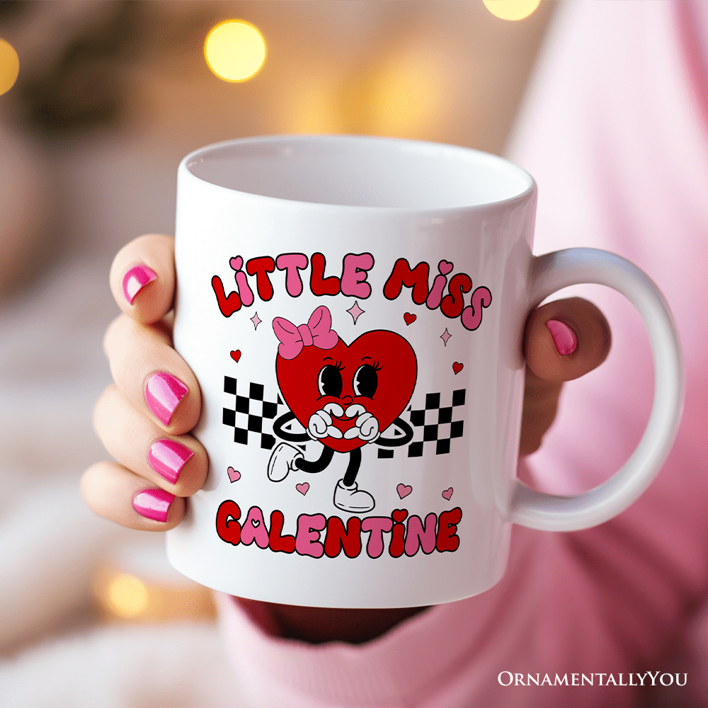Little Miss Galentine Mug, Single Women Pink Valentine's Day Gift