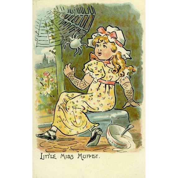 Little Miss Muffet Poster Print By Mary Evans Picture Librarypeter & Dawn Cope Collection (18 X 24)