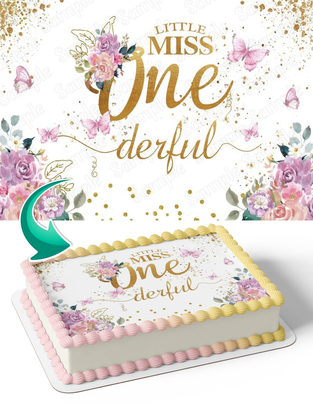 DECORLIFE Lot De 113 Assiettes Et Serviettes De Table Pour Premier Anniversaire De Fille, Décoration Du 1er Anniversaire De Fille, Comprend Des Assiettes En Carton Florales, Une Nappe, Pour 16