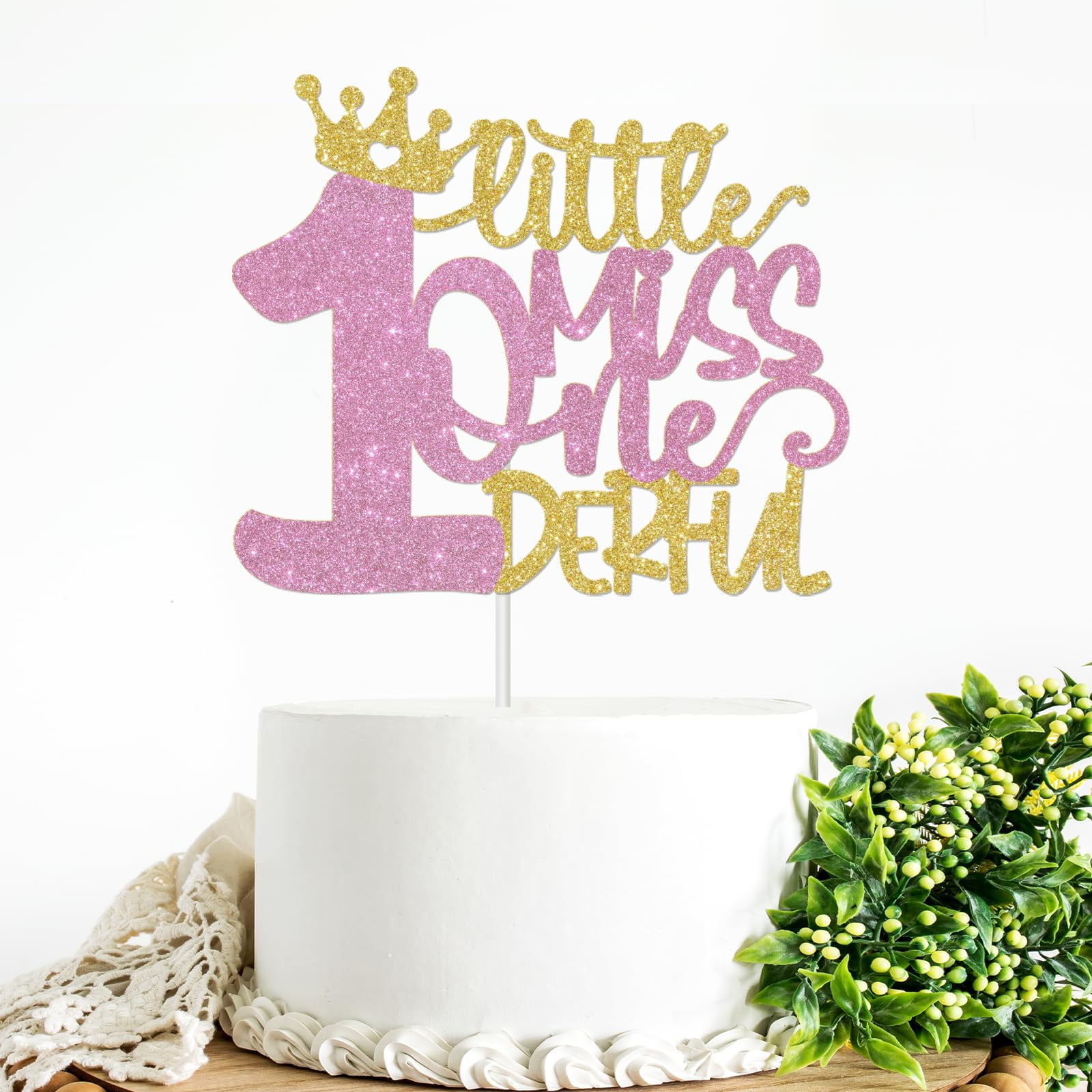 Little Miss Onederful SCH4 Cake Topper Girls 1st Birthday Party ...
