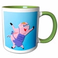 thumbnail image 1 of 3drose, Little Miss Piggy, 11oz Two-tone Green Mug, 1 of 6