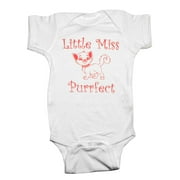 Little Miss Purrfect Baby Snapsuit Creeper Romper