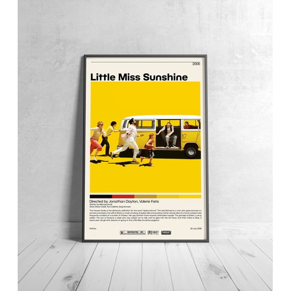Little Miss Sunshine Poster, Jonathan Dayton Minimalist Movie Poster, Vintage Retro Art Print, Wall Art Print, Home Decor