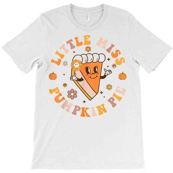 Little Miss Thanksgiving Funny Girls Kids Pumpkin Pie Lovers, G7189 Unisex T-Shirt, Up to Size 5XL