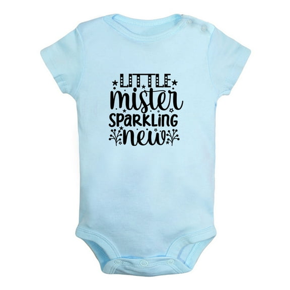 Little Mister Sparkling New Funny Rompers For Babies, Newborn Baby Unisex Bodysuits, Infant Jumpsuits, Toddler 0-12 Months Kids One-Piece Oufits (Blue, 6-12 Months)