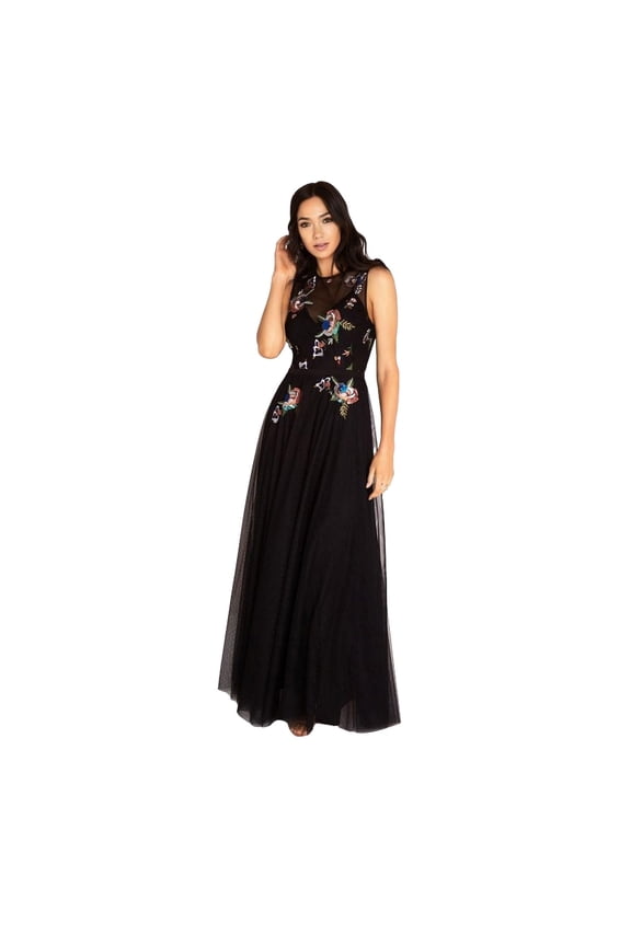 Womens Hallie Sequin Embroidered Maxi Dress