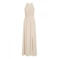 thumbnail image 1 of Little Mistress Womens Halterneck Eyelash Lace Maxi Dress, 1 of 4