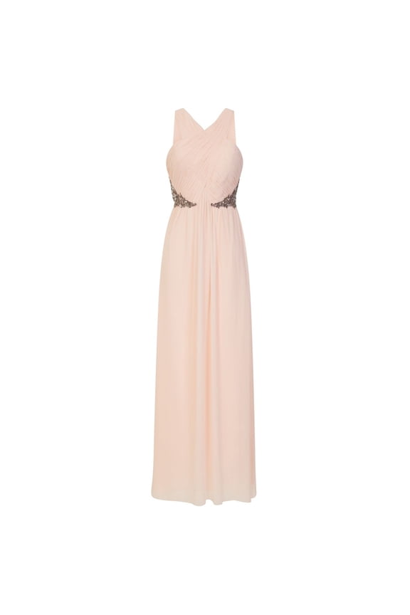 Womens Ruched Pleated Maxi Dress