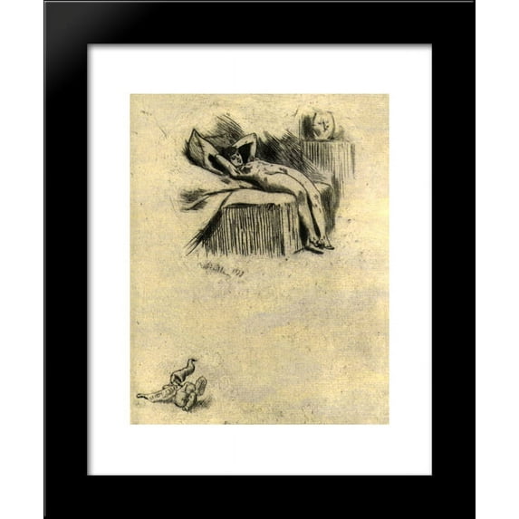 Little Model 20x24 Framed Art Print by Felicien Rops