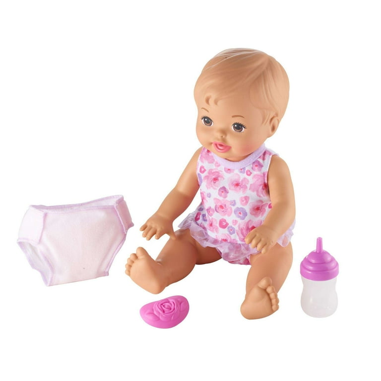 Little Mommy Drink Wet Feeding and Changing Doll Light Brown Hair