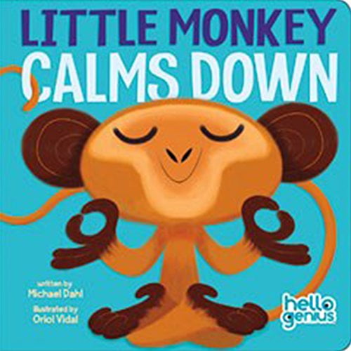 Pre-Owned Hello Genius Little Monkey Calms Down, (Board Book)
