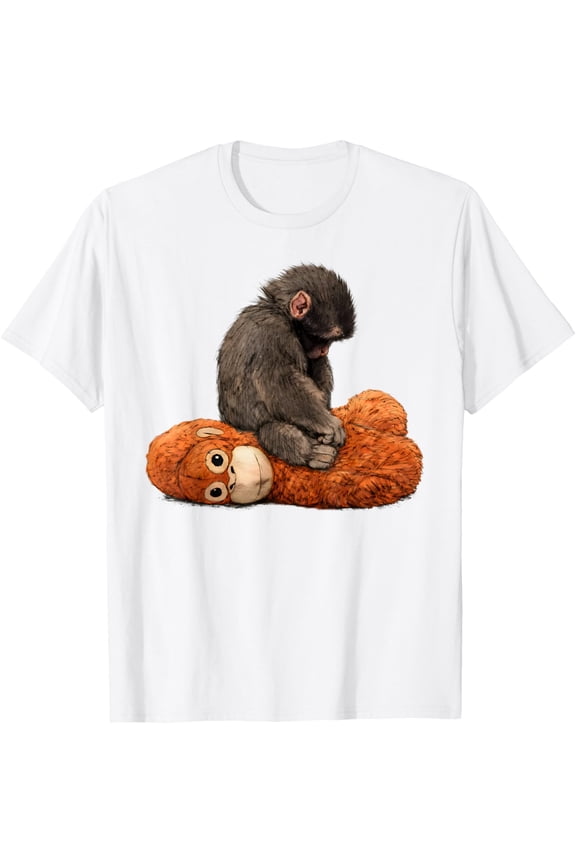 Little Monkey Punch Shirt WHITE Unisex S-5XL Hot Trending Shirt, Vintage Birthday Gift