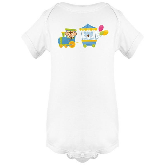 Little Monkey Train Driver Bodysuit Infant -Image by Shutterstock,  Newborn