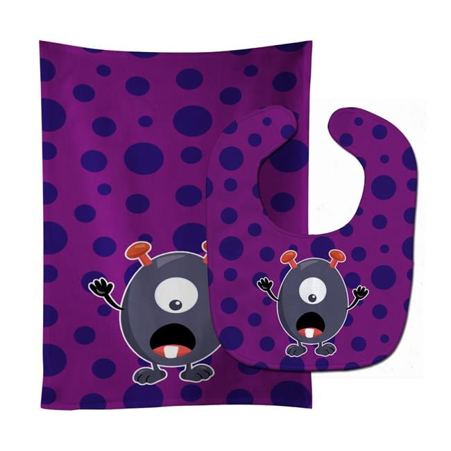 Little Monster Grape Gordo Baby Bib & Burp Cloth