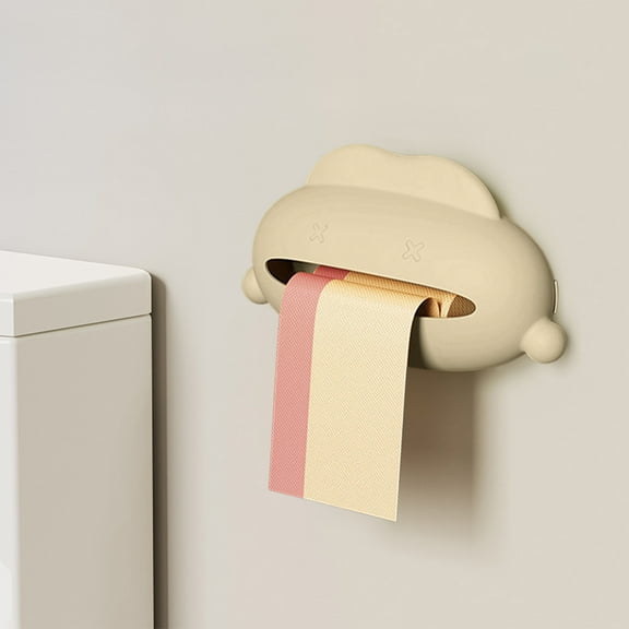 Little Monsters Garbage Bag Storage Box Hole-Free Wall-Mounted Storage Box, Ideal Tissue Storage Box for Home and Living Room, Toilet Cleaning Bag Organizer Box Kitchen Storage Box