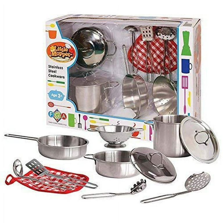 https://i5.walmartimages.com/seo/Little-Moppet-11-Pieces-Stainless-Steel-Cookware-Kitchen-Pretend-Playset-Creative-Fun-Imagination-Junior-Chefs-for-Kids-Age-3-and-up_7826f643-4333-477f-a9aa-f0d8459c4864.e4939e595eb231a2733efcc8de8a94a1.jpeg?odnHeight=768&odnWidth=768&odnBg=FFFFFF